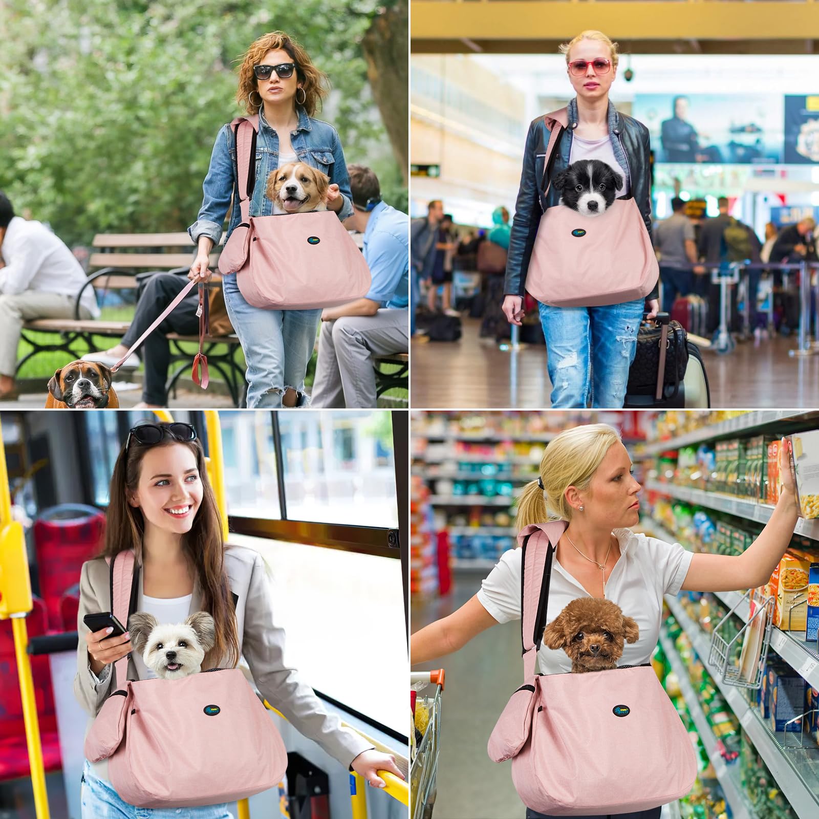 Ownpets pink sling mesh panel aids airflow during wearing