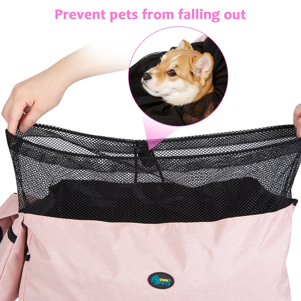 Ownpets pink sling highlights breathable oxford fabric for comfort