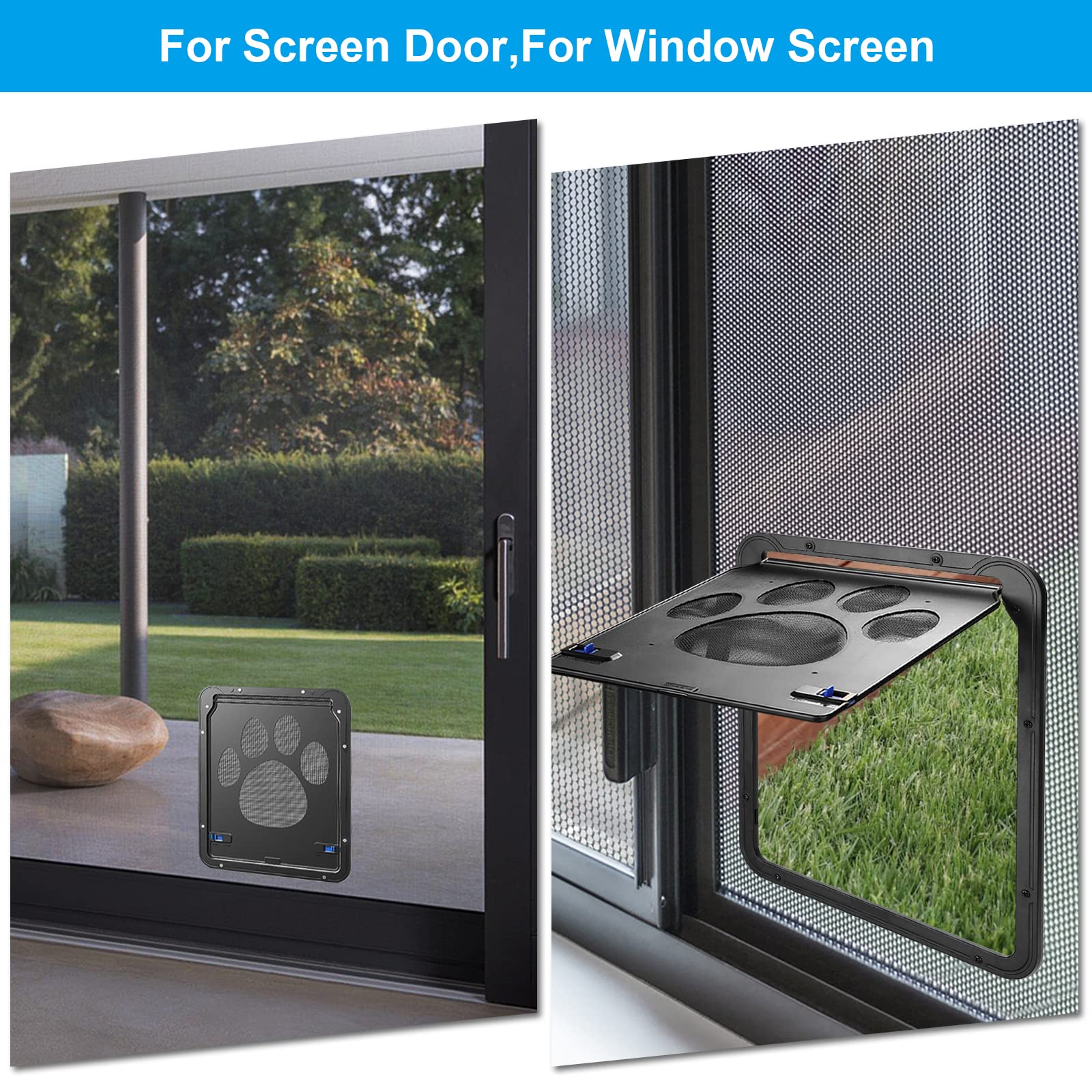Ownpets fits most screen doors for versatile home use.