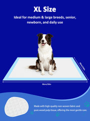 Ownpets XL pad measures 35x32 inches for large dogs.