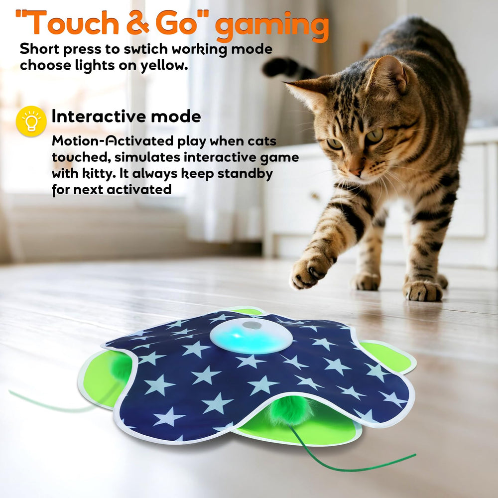Oxawo cat toy with mouse-squeak sound for enrichment