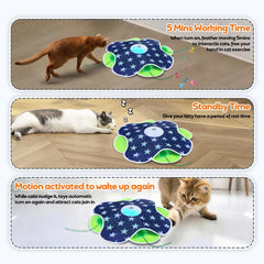 Oxawo dual-sided fabric cover in blue and green for scratching