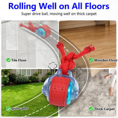 Oxawo Interactive Ball rolling across carpet for curious dogs