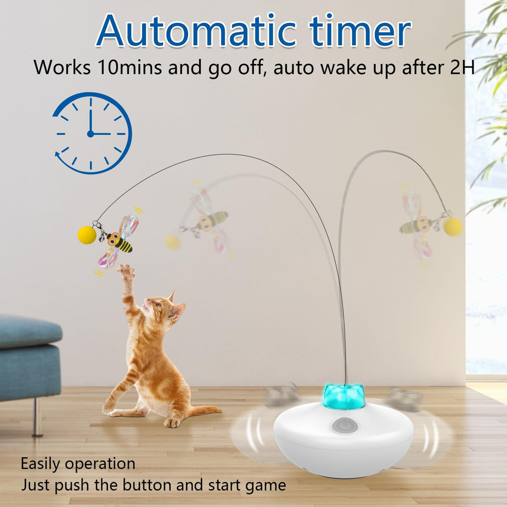 Oxawo rechargeable cat toy with USB charging for mess-free play.