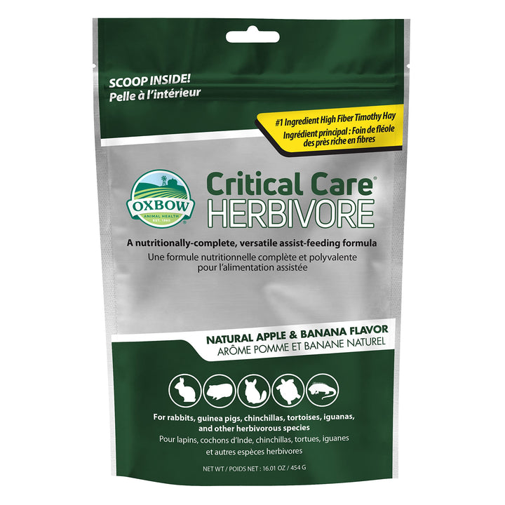 OXBOW Critical Care Herbivore powder mix for recovery support and feeding.