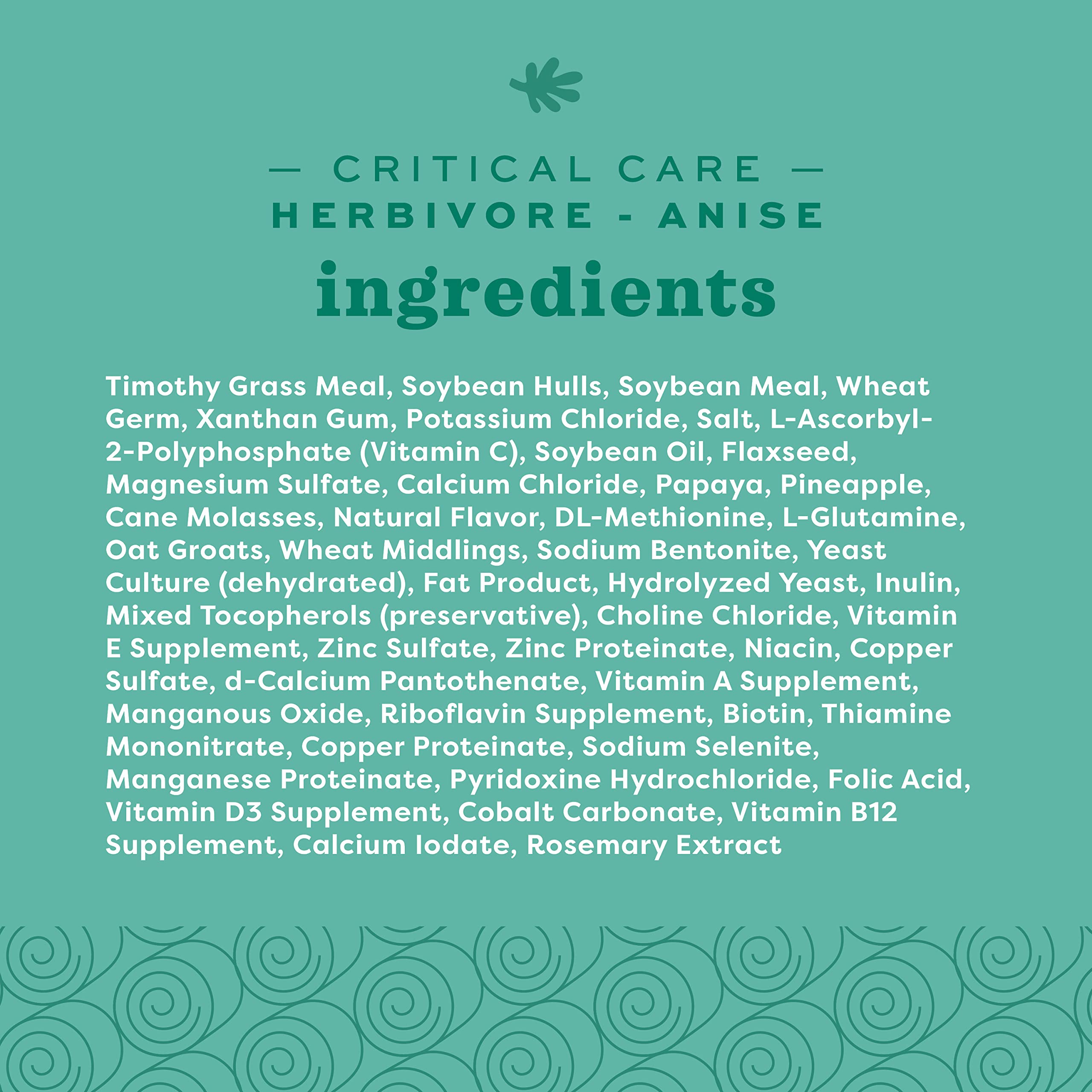 Oxbow Critical Care Herbivore used in a veterinary clinic setting to support recovery.