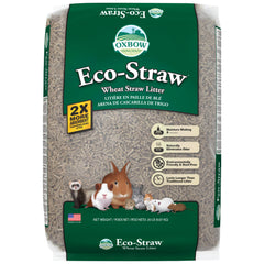 Oxbow Eco Straw Litter’s dust-free texture shown for a cleaner cage.