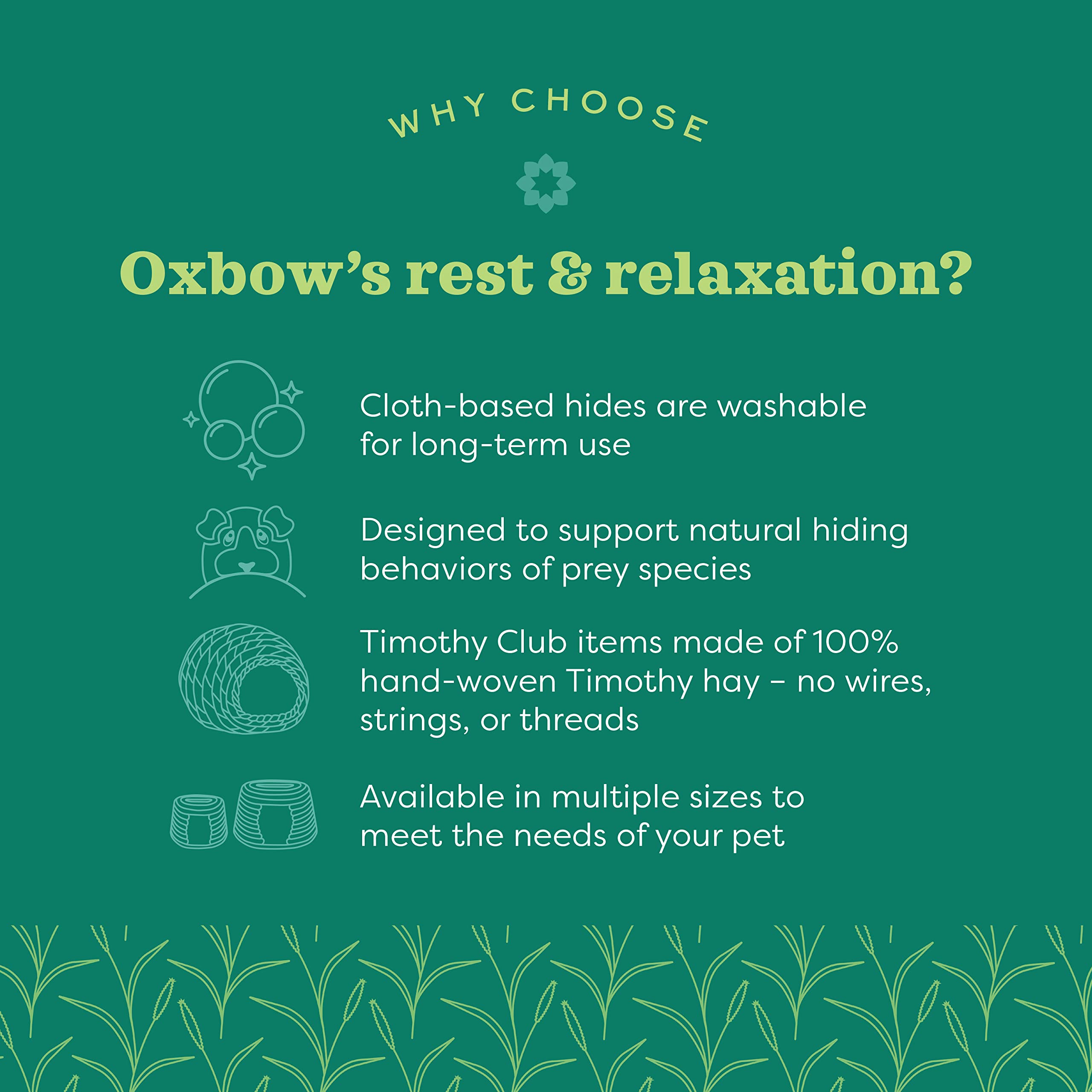 Oxbow Enriched Life Cozy Cave durable fleece—long-lasting and easy to clean.