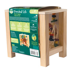 Oxbow Enriched Life Play Table close-up toys highlight chewing and exploration possibilities.
