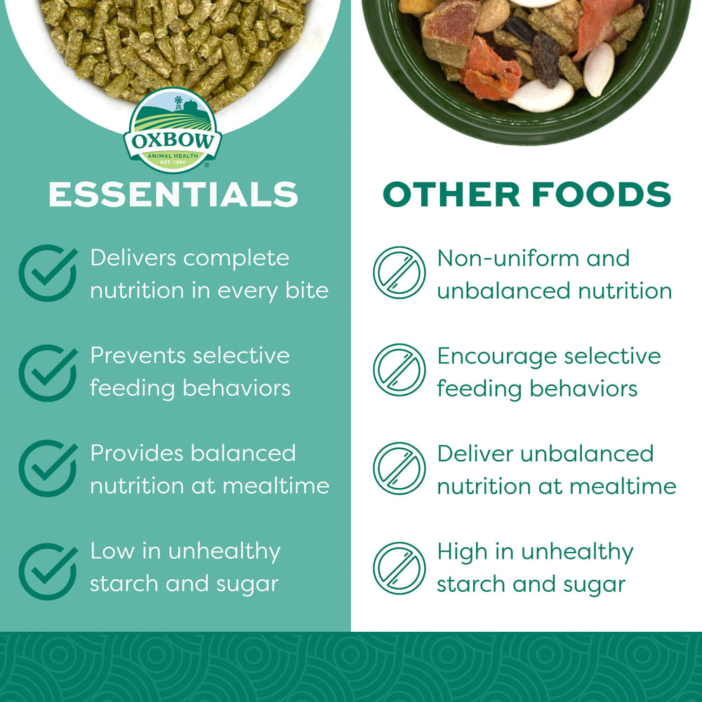 Oxbow Essentials with Timothy hay showing natural fiber for digestion