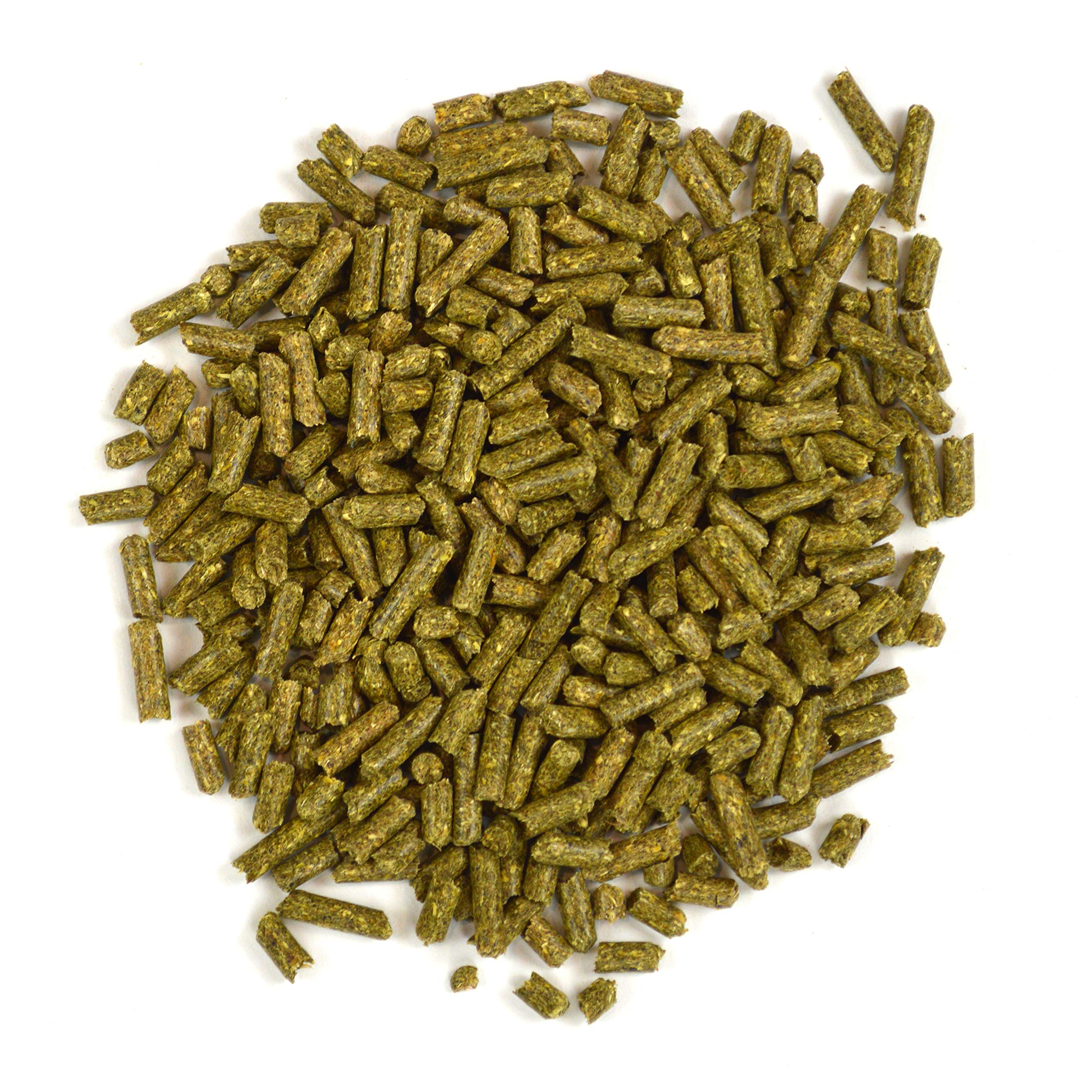 Oxbow Garden Select pellets close-up highlights uniform texture for steady feeding.