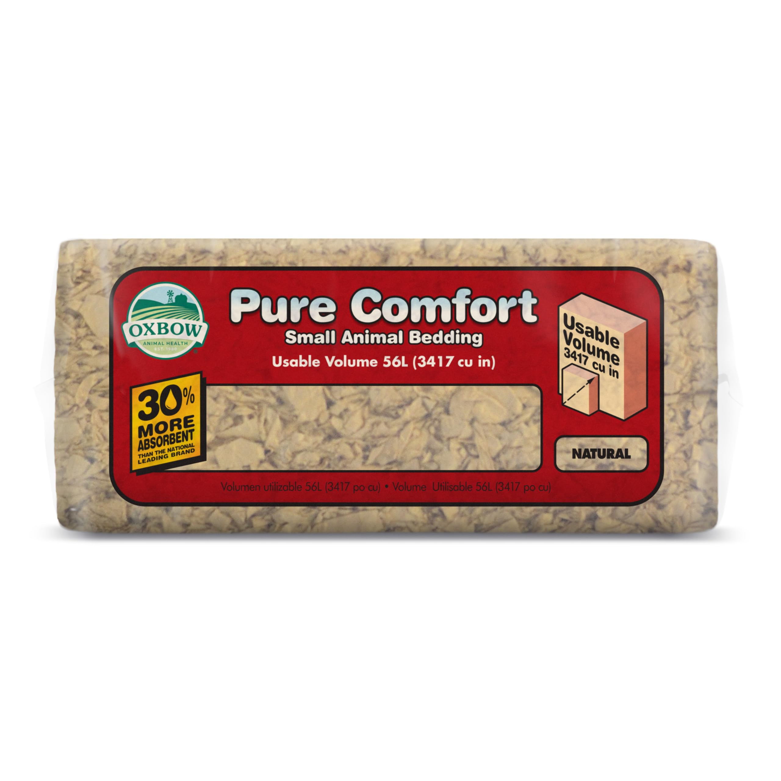 Oxbow Pure Comfort bedding odor control demonstrates refreshed habitats.