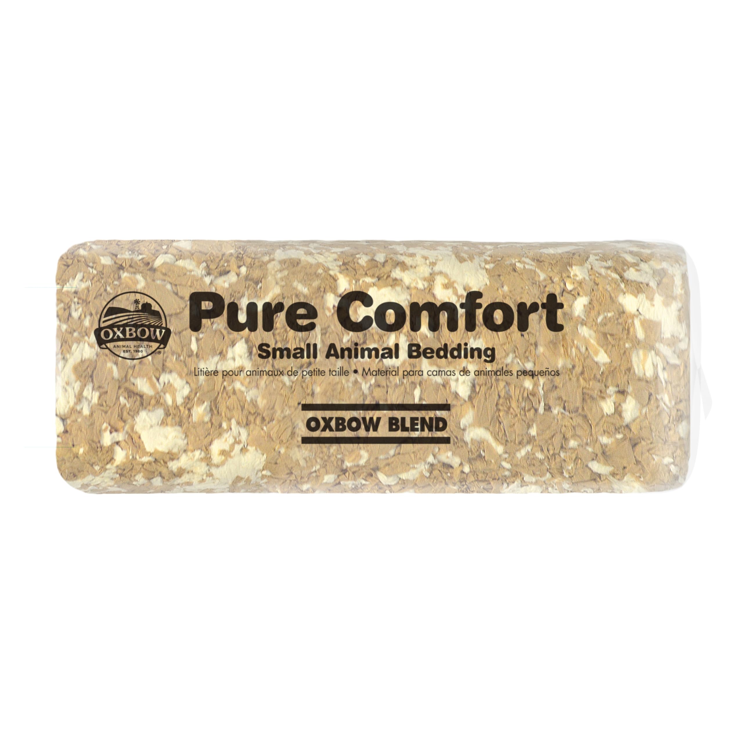 Oxbow Pure Comfort White Bedding fits large litter boxes with strong absorption.