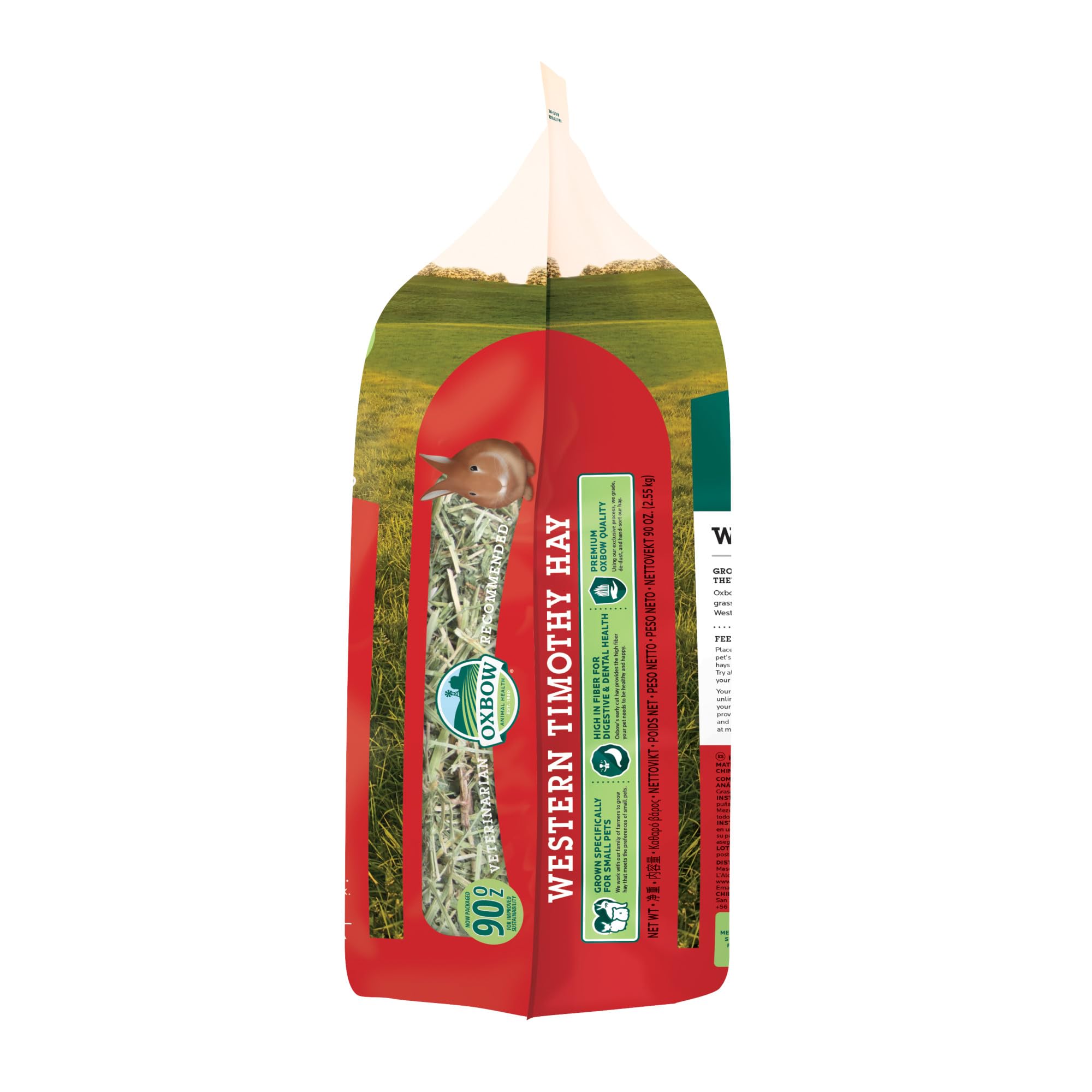 Oxbow hay—100% all-natural with no additives.