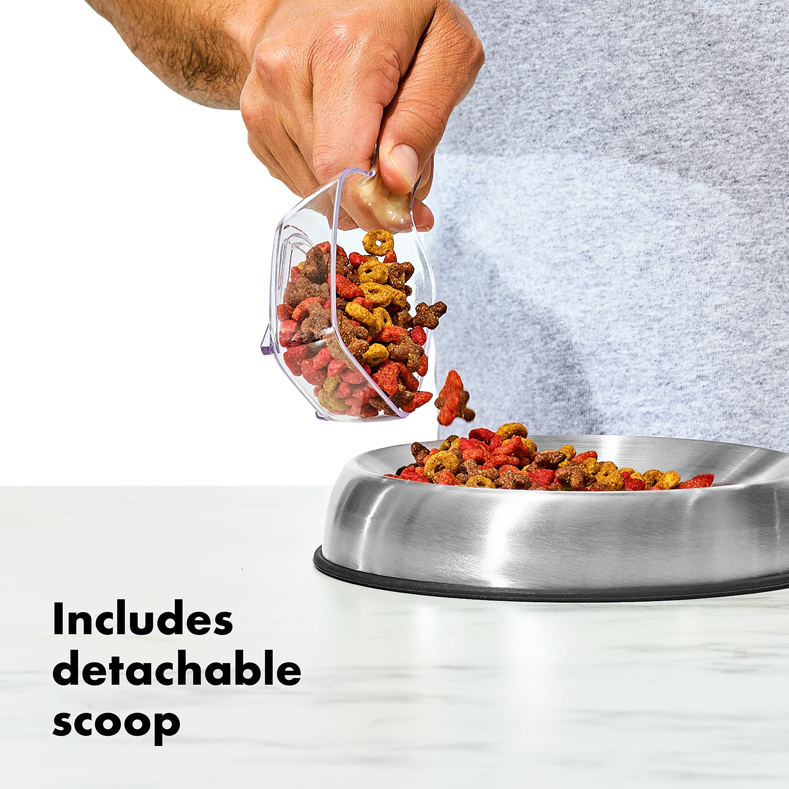 OXO Good Grips Pet POP Container BPA-free for safe pet storage.