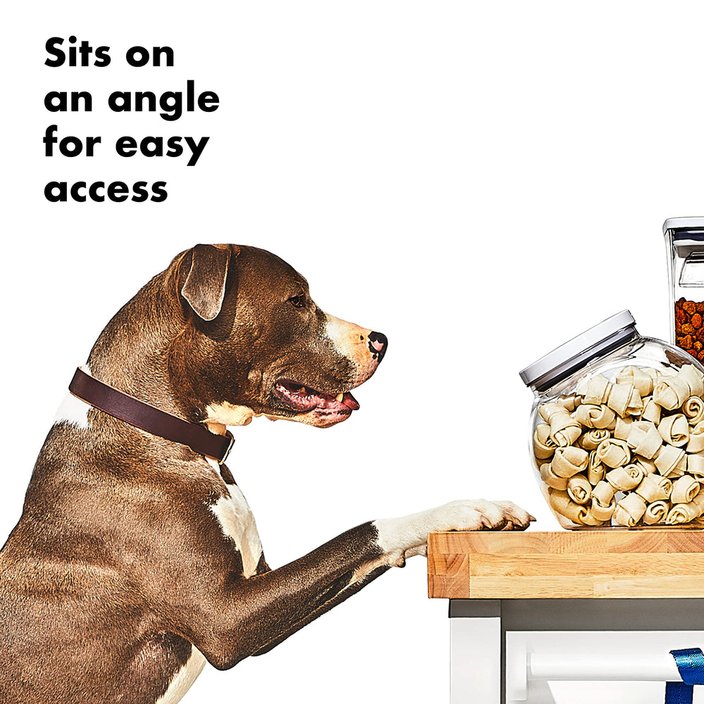 OXO Good Grips Pet POP container dishwasher-safe lid simplifies cleaning after use.