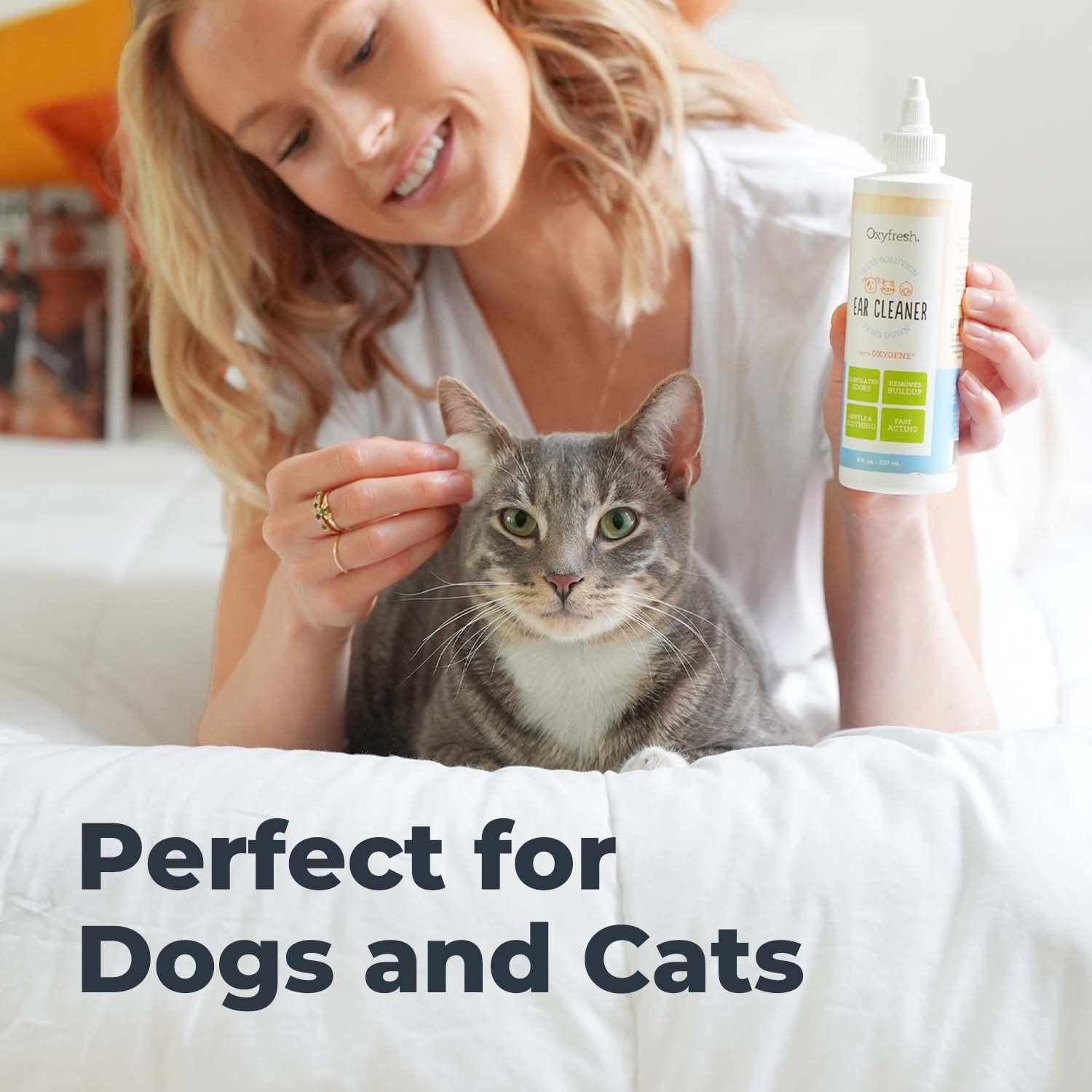 Oxyfresh Advanced Pet Ear Cleaner product packaging emphasized for trusted grooming routines
