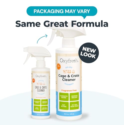 Oxyfresh odor elimination for cages showing refreshed cage environment