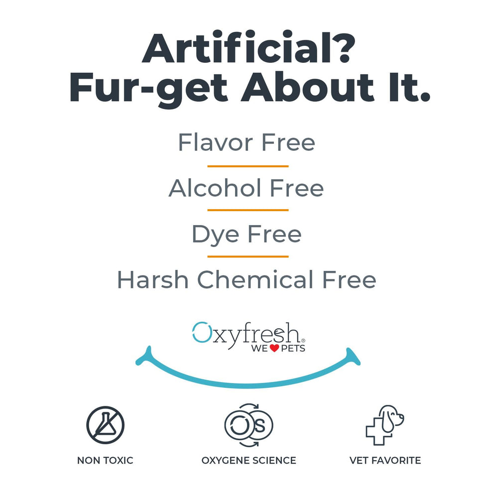 Oxyfresh Pet Dental Kit packaging includes toothpaste, additive, and brushes