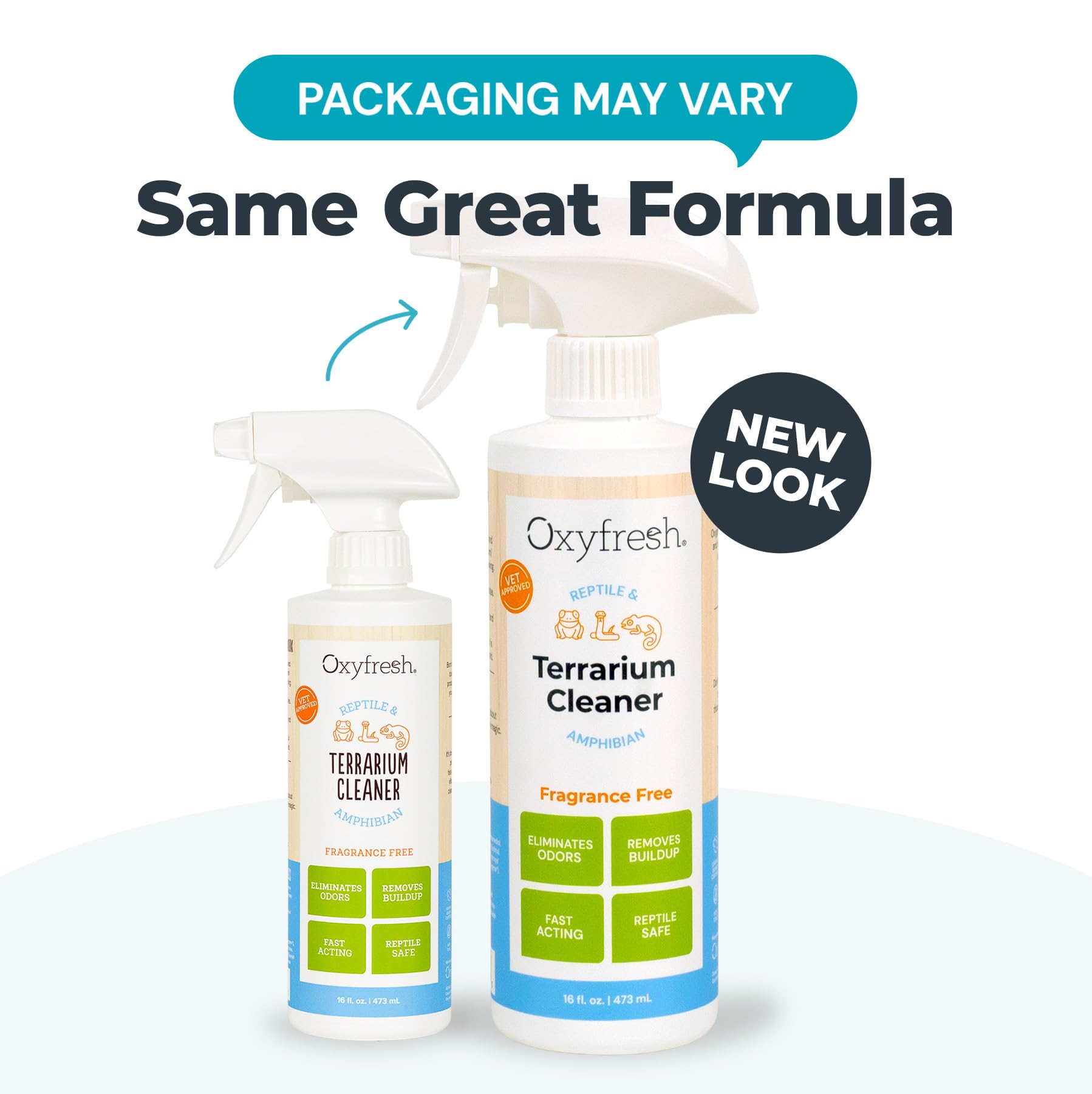 Oxyfresh Premium Terrarium Cleaner glass cleaning closeup shows streak-free shine