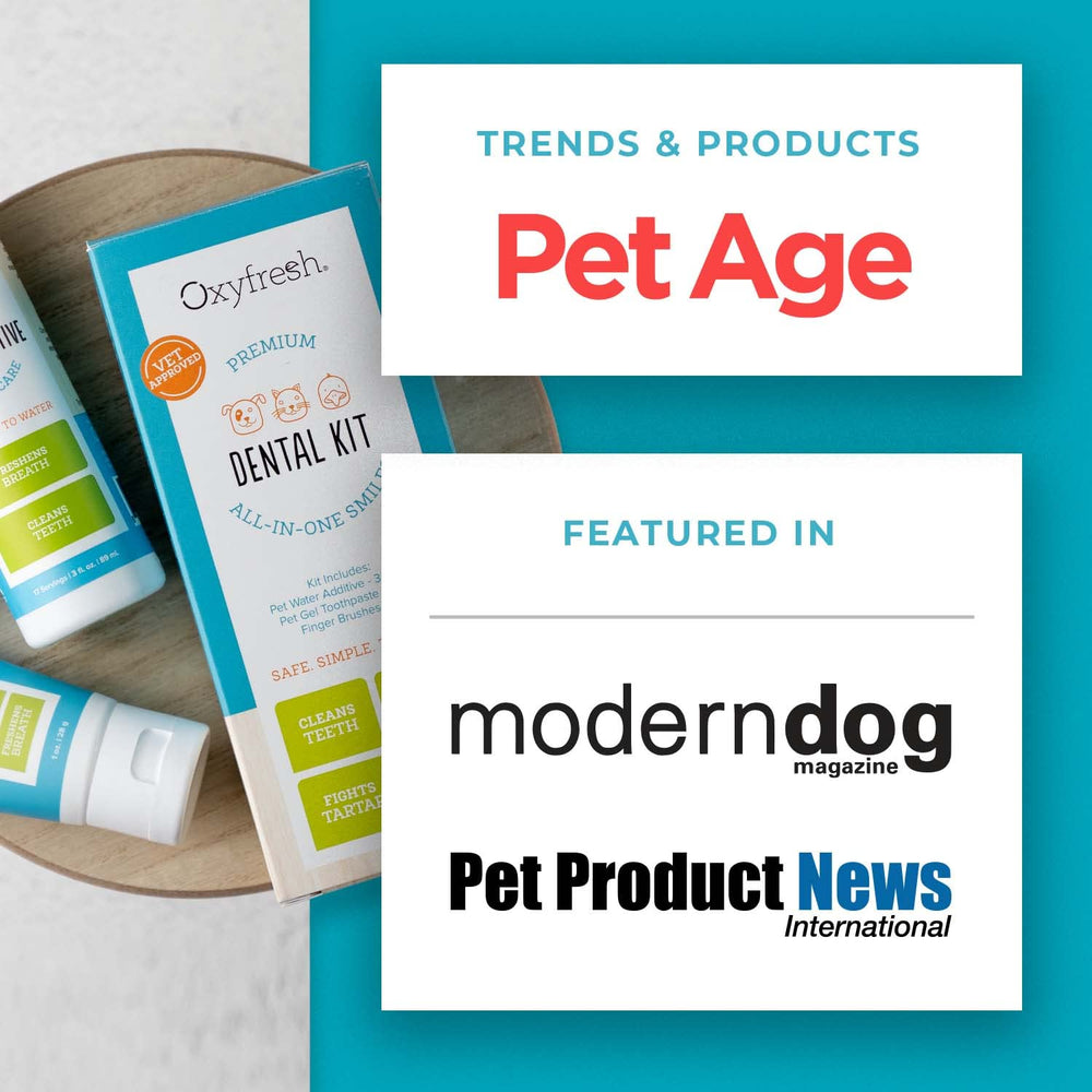 Oxyfresh water additive added to pet bowl for easy daily care