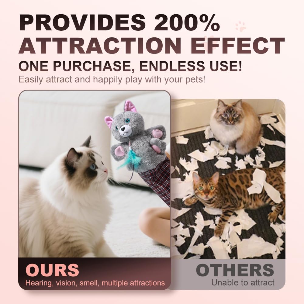 oyeftp Cat Wrestling Glove robust exterior supports vigorous playful bouts