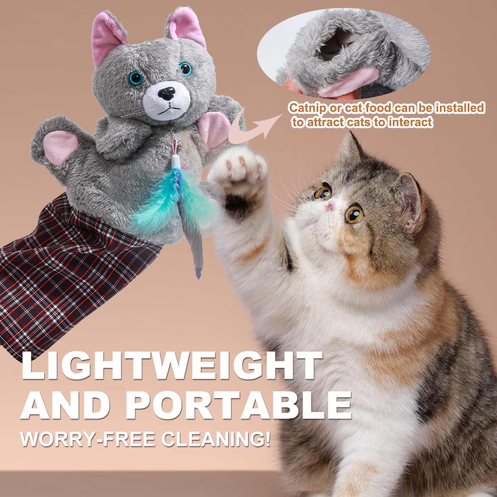 oyeftp Cat Wrestling Glove soft padding close-up for gentle contact