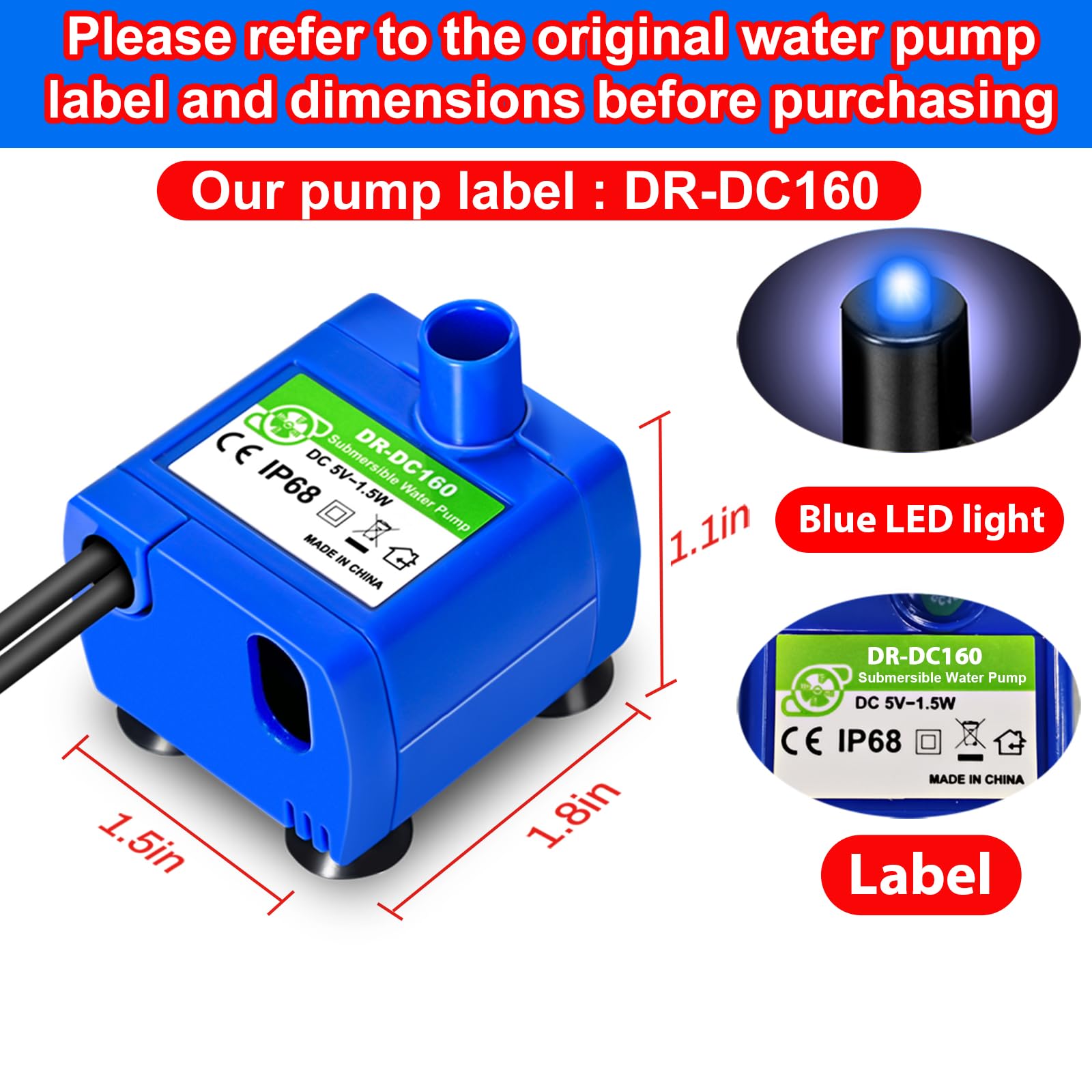 OYES Cat Fountain Pump in silent operation for pet comfort