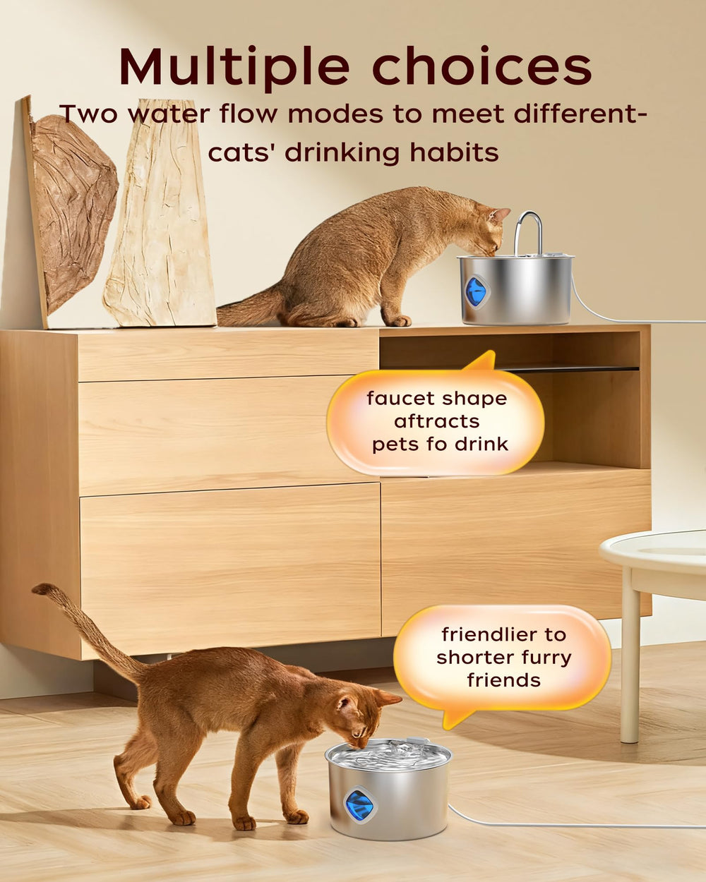 OYES cat fountain pump is easy to clean and maintain