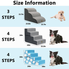 OYLZ Pet Steps high-density foam maintains shape for secure footing.
