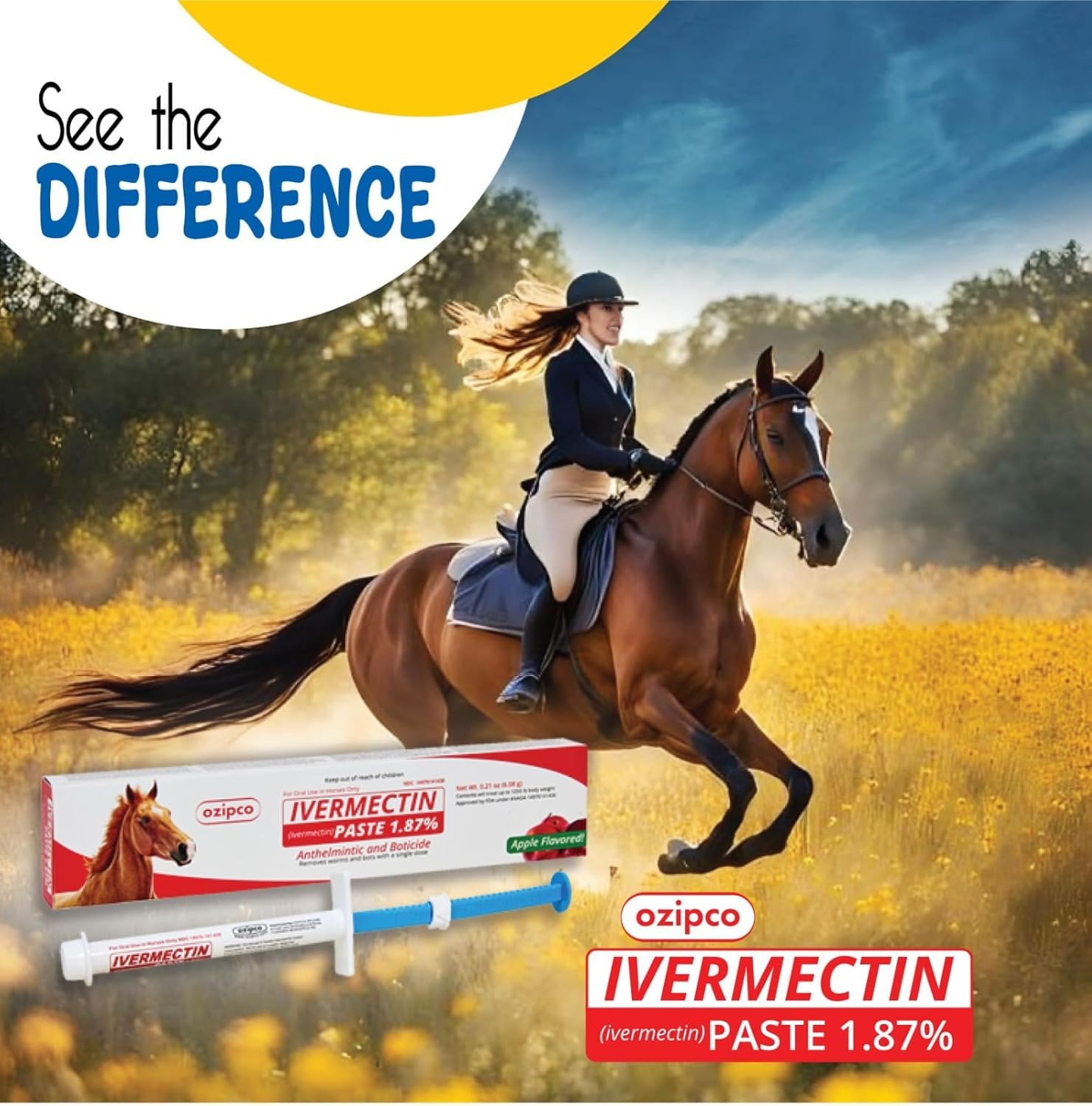 OZIPCO horse use in stable setting supports routine administration.