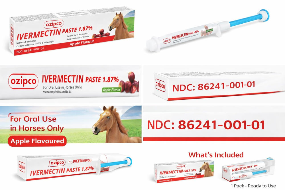 Apple flavor paste engages horses during administration with OZIPCO.