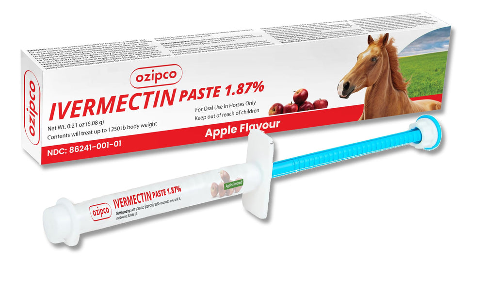 Weight-based dosing concept for horses up to 1250 lb with OZIPCO.