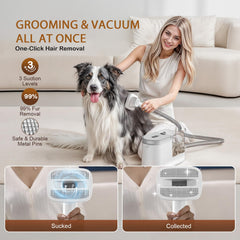 Ozumek 6-in-1 pro pet grooming kit layout for versatile all-in-one care