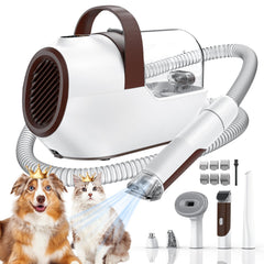 Ozumek dog grooming vacuum camel front view with compact all-in-one design