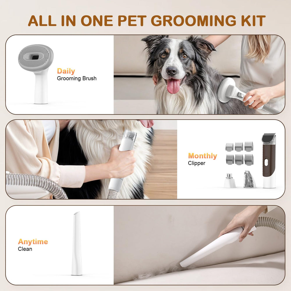 Ozumek grooming brush with metal pins camel close-up for smooth coat
