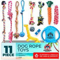 Pacific Pups Products dog rope toy for tug-of-war sessions.
