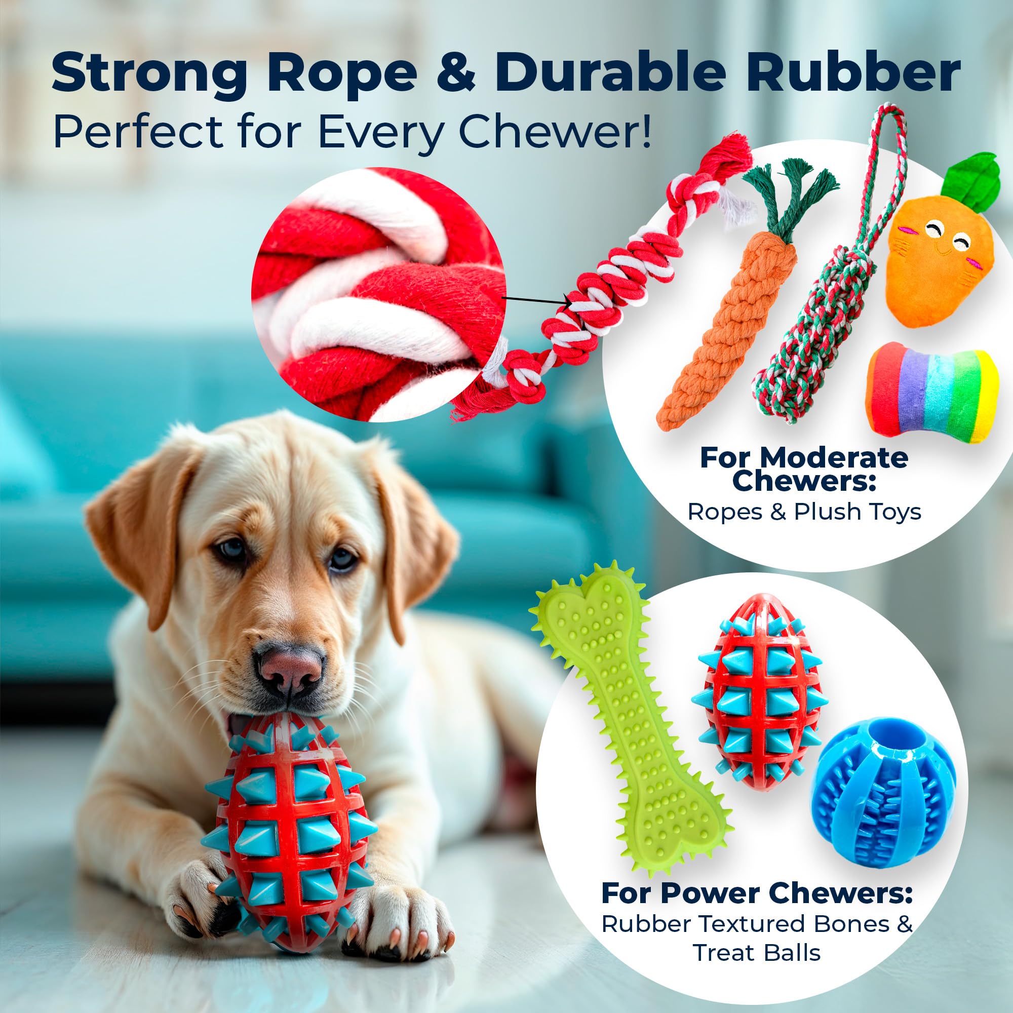 Pacific Pups rope toys for interactive tug