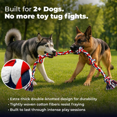 Pacific Pups tough rope for aggressive chewers and big dogs.