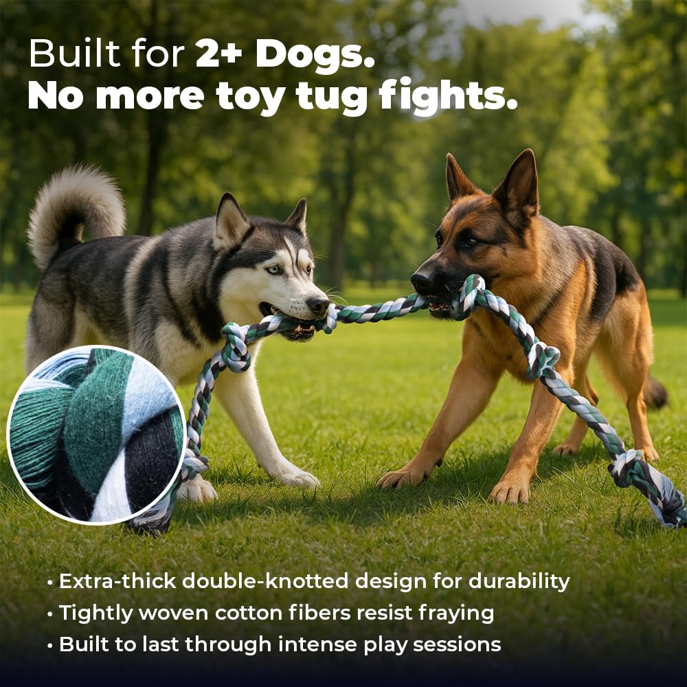 Pacific Pups tug toy for XXL dogs encourages interactive play and bonding during tug sessions