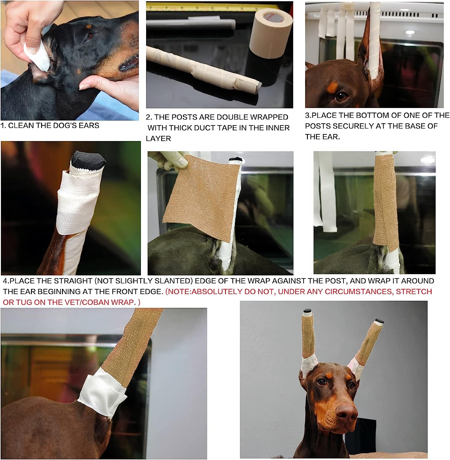 Pacify Doberman Ear Posting Kit side view highlighting flexible ear support