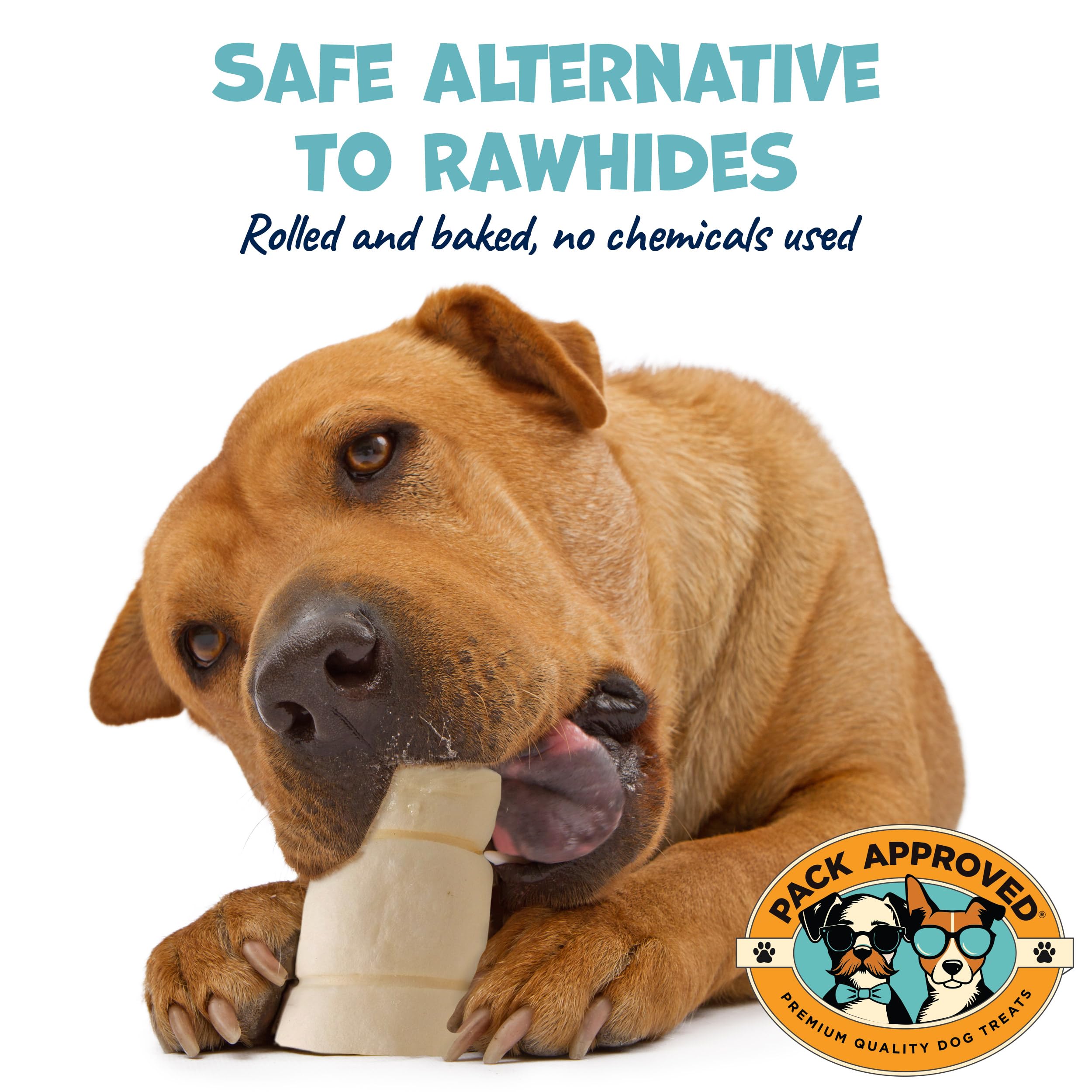 Pack Approved natural dog chew with no rawhide risks, ideal for mindful chewers