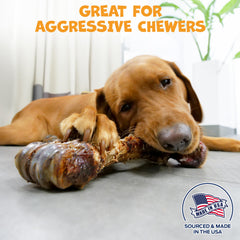 Pack Approved Beef Shin Bone liver coating offers flavorful, long lasting chew for large dogs