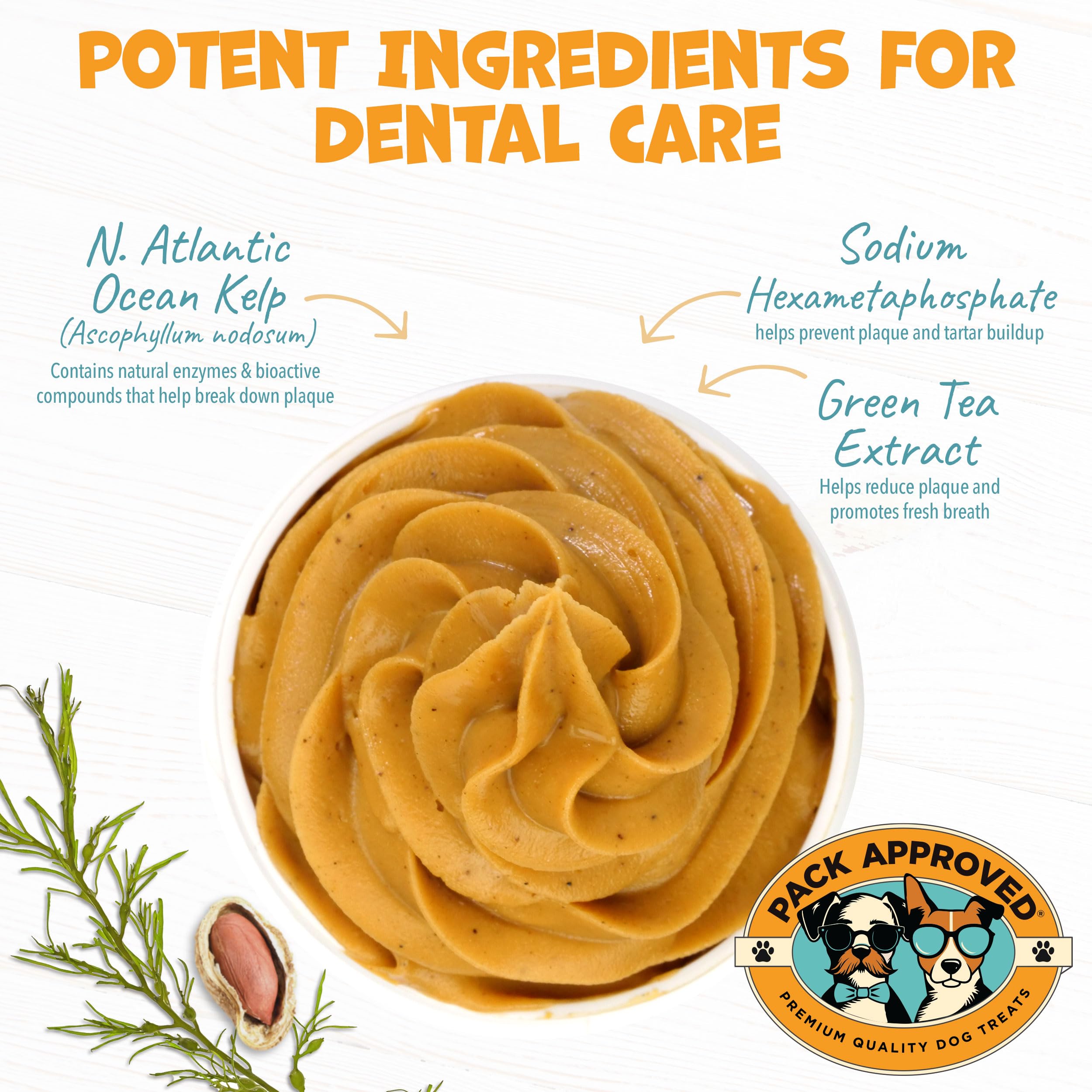 Pack Approved peanut butter promotes breath freshness during daily routines.