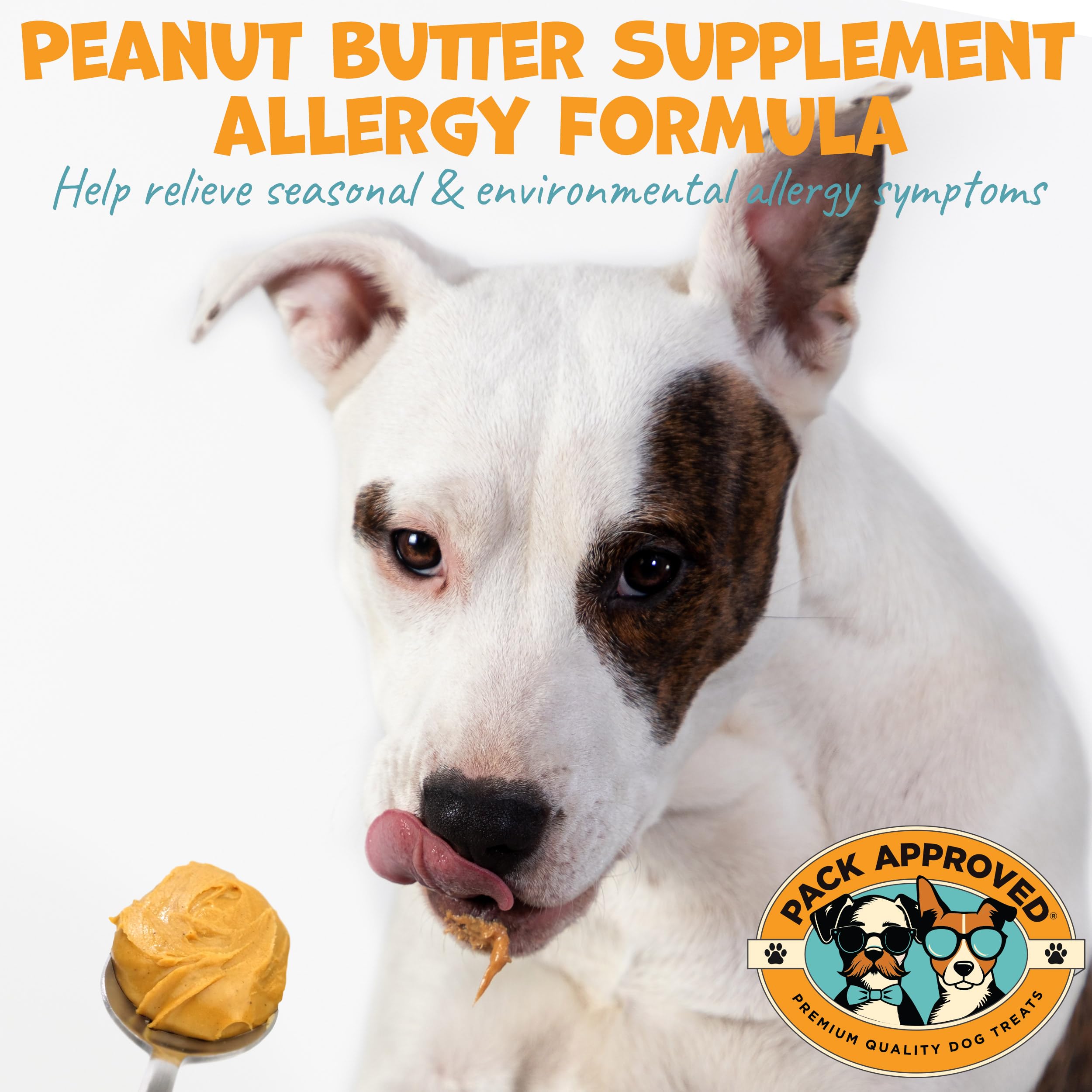 Pack Approved peanut butter on lick mat setup for engaging dental-friendly activity.