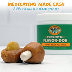 Pack Approved Flavor-Doh bacon-taste paste adds flavor for easier pills