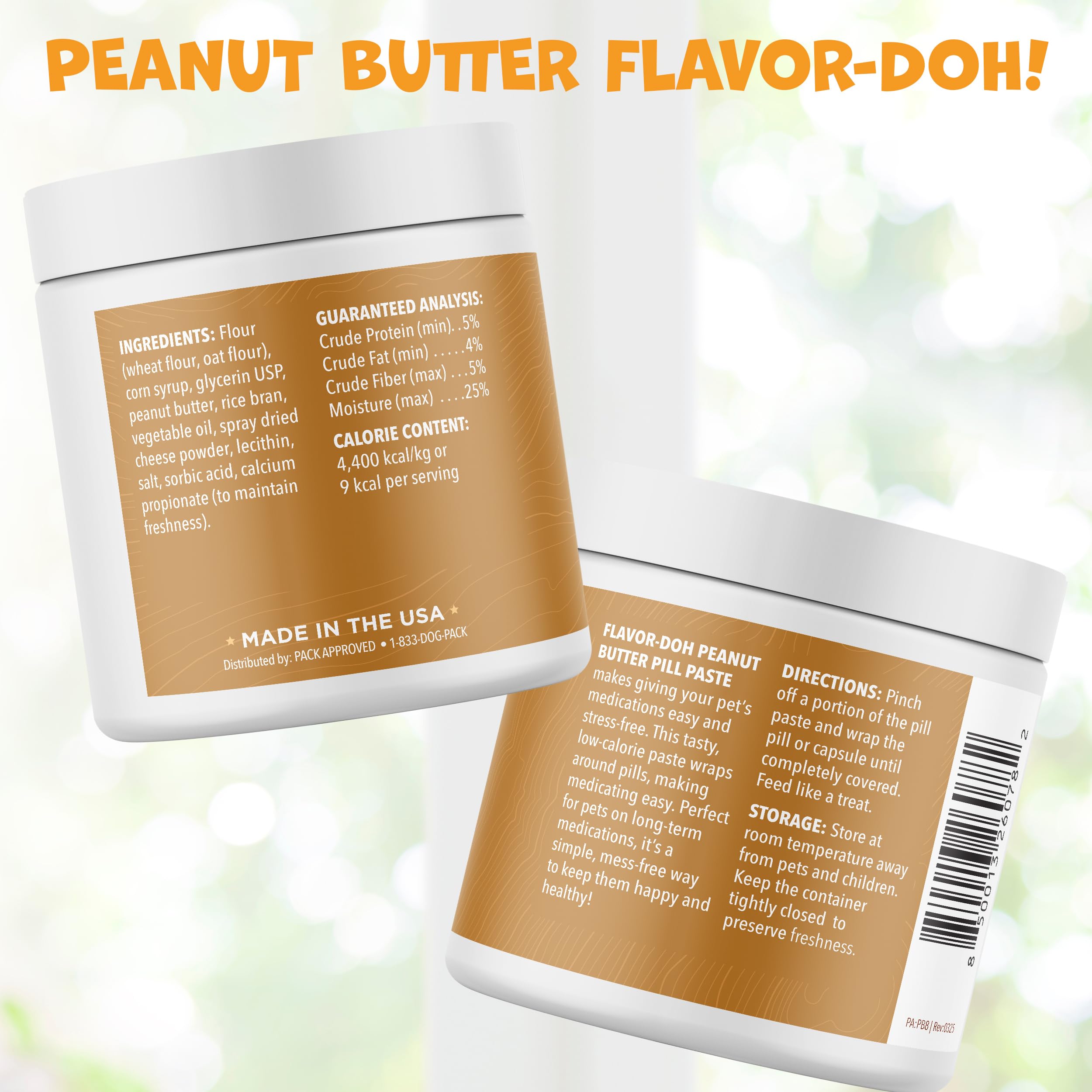 Pack Approved Flavor-Doh made in the USA with quality standards.
