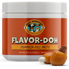Pack Approved Flavor-Doh paste wrap closeup showing capsule being wrapped for easy dosing