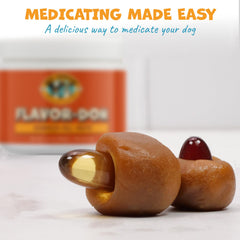 Pack Approved Flavor-Doh wrap-around-pill demonstrates concealing medication for stress-free administration