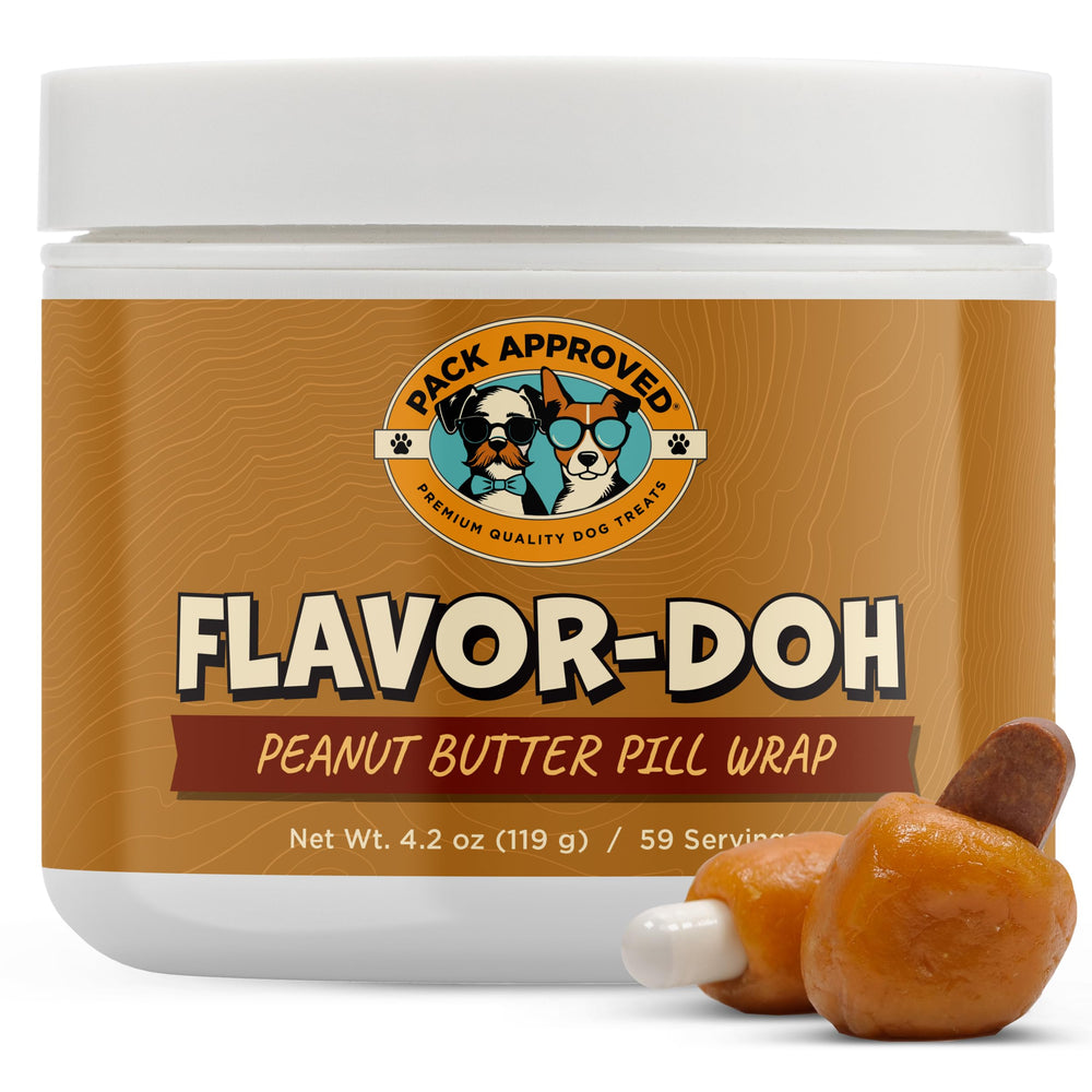 Pack Approved Flavor-Doh wrap-around pill demonstrates easy pill hiding for dogs.